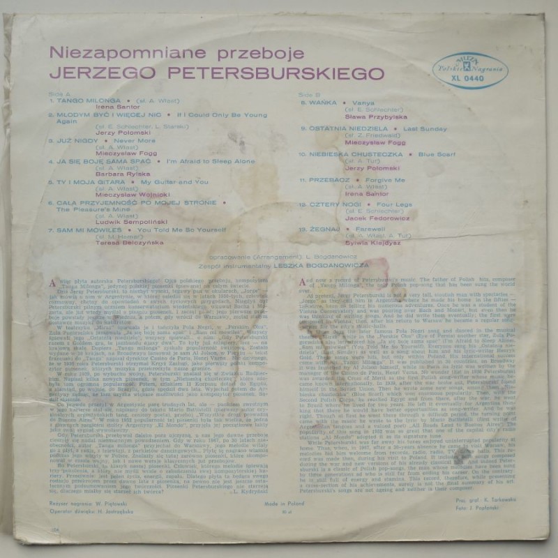 Składanka - Niezapomniane przeboje Jerzego...