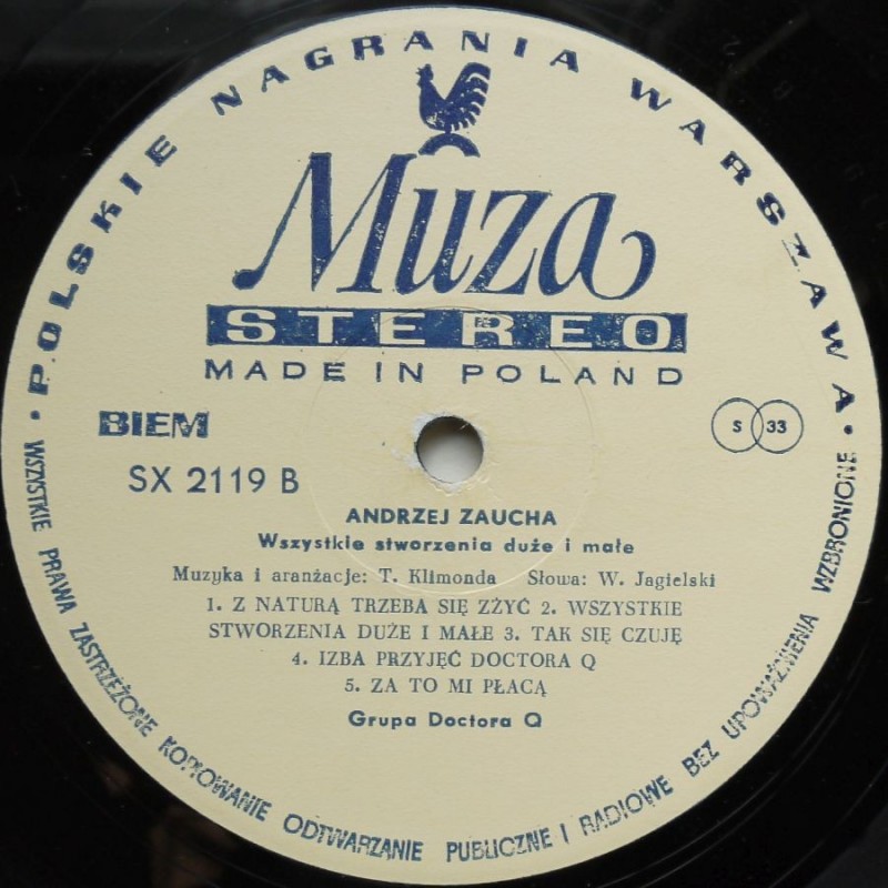 Zaucha Andrzej - Wszystkie stworzenia małe i duże