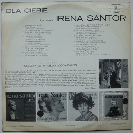 Santor Irena - Dla Ciebie śpiewa