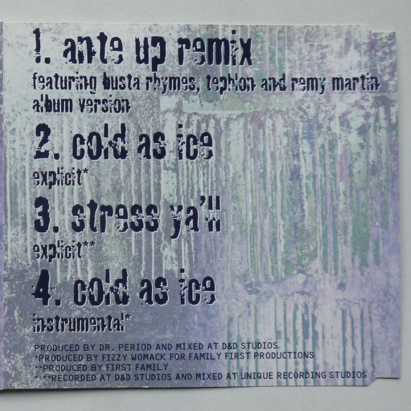 M.O.P. - Ante Up Remix / Cold As Ice (CDS)