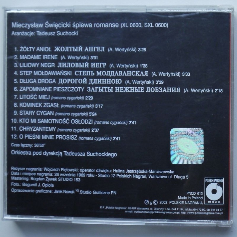 Święcicki Mieczysław - Śpiewa romanse...