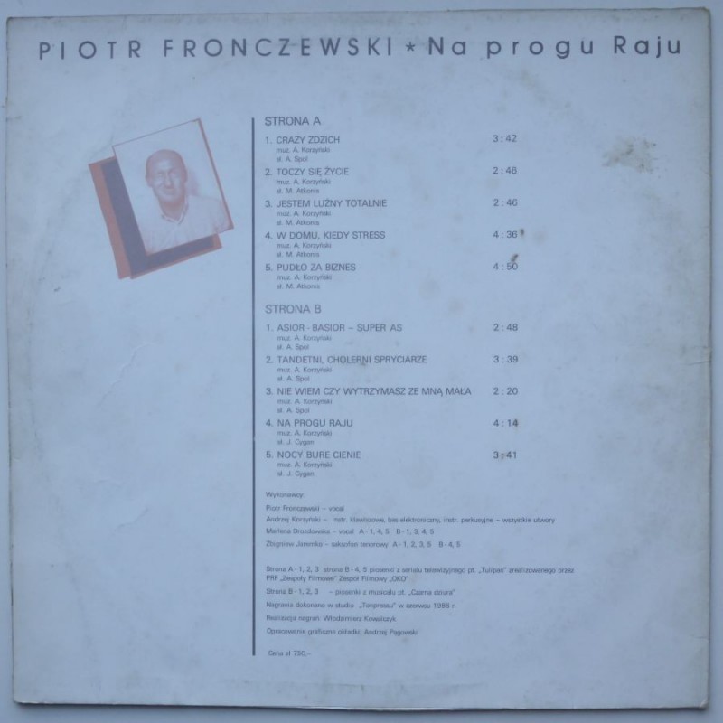 Fronczewski Piotr - Na progu raju