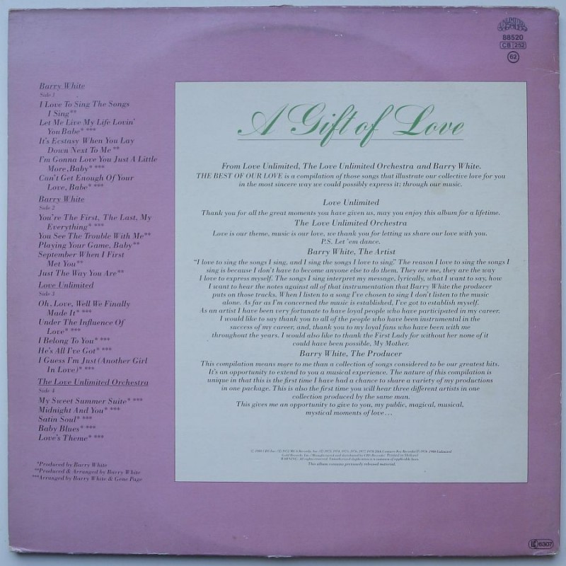 Barry White and The Love Unlimited Orchestra -...
