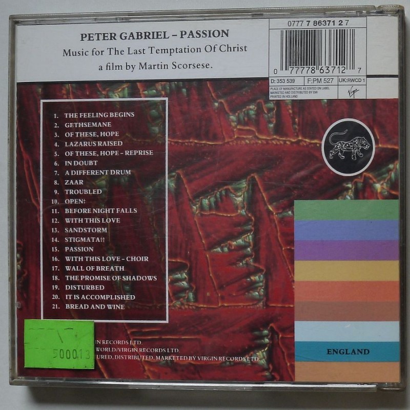 Peter Gabriel - Passion (Ostatnie kuszenie...