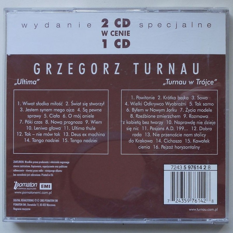 Turnau Grzegorz - Ultima / Turnau w Trójce (2cd)