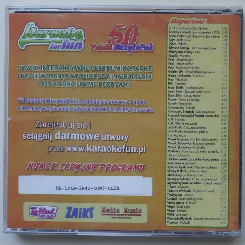 Składanka - Karaoke for Fun – 50 polski...