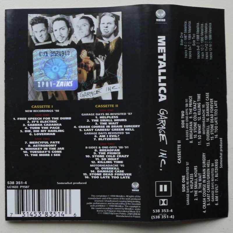 Metallica - Garage Inc.