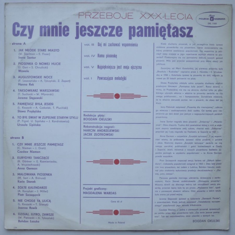 Składanka - Przeboje XXX-lecia – Czy mnie...