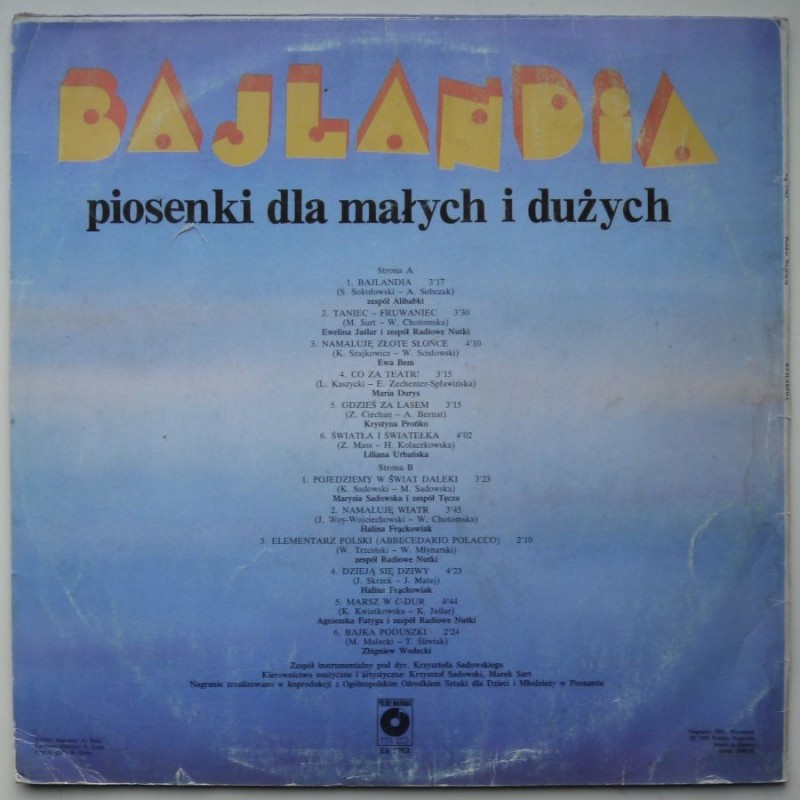 Składanka - Bajlandia – piosenki dla dużych i...