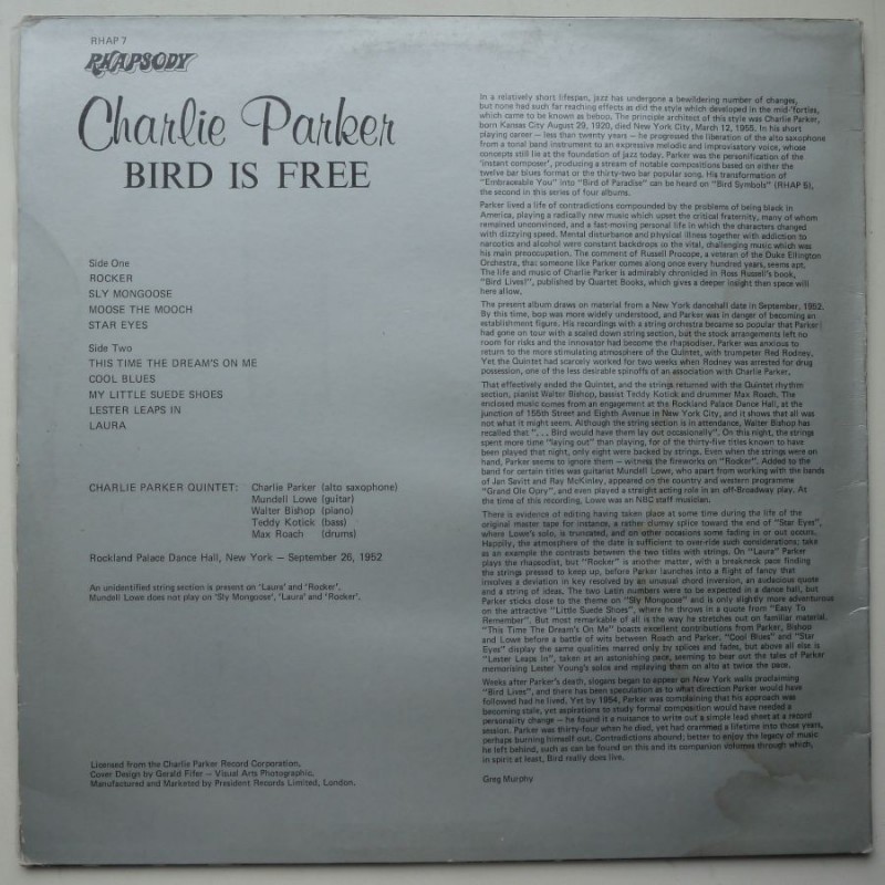 Charlie Parker - Bird Is Free