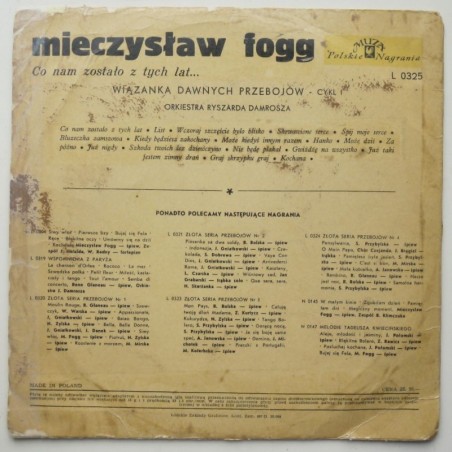Fogg Mieczysław - Co nam zostało z tamtych lat cykl I (10”)