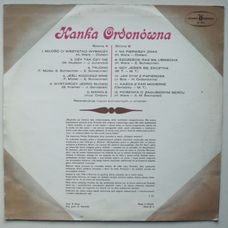 Ordonówna Hanka - Miłość ci wszystko wybaczy