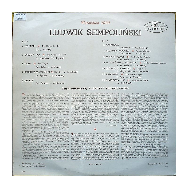 Sempoliński Ludwik - Warszawa 1900