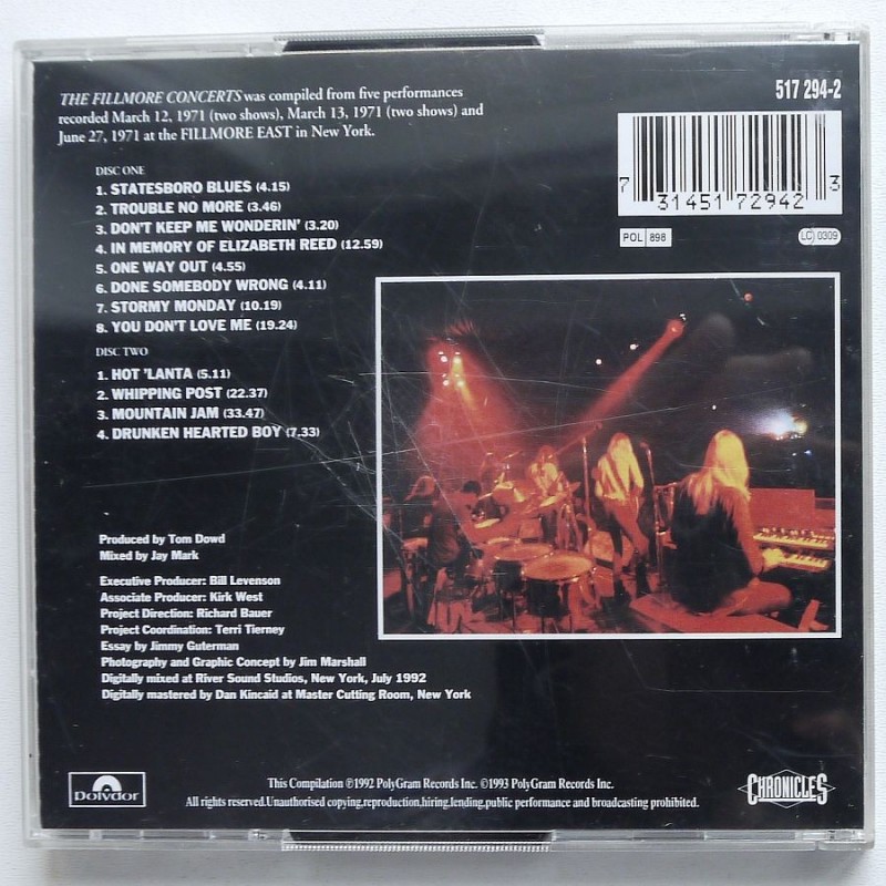Allman Brothers Band - Fillmore Concert