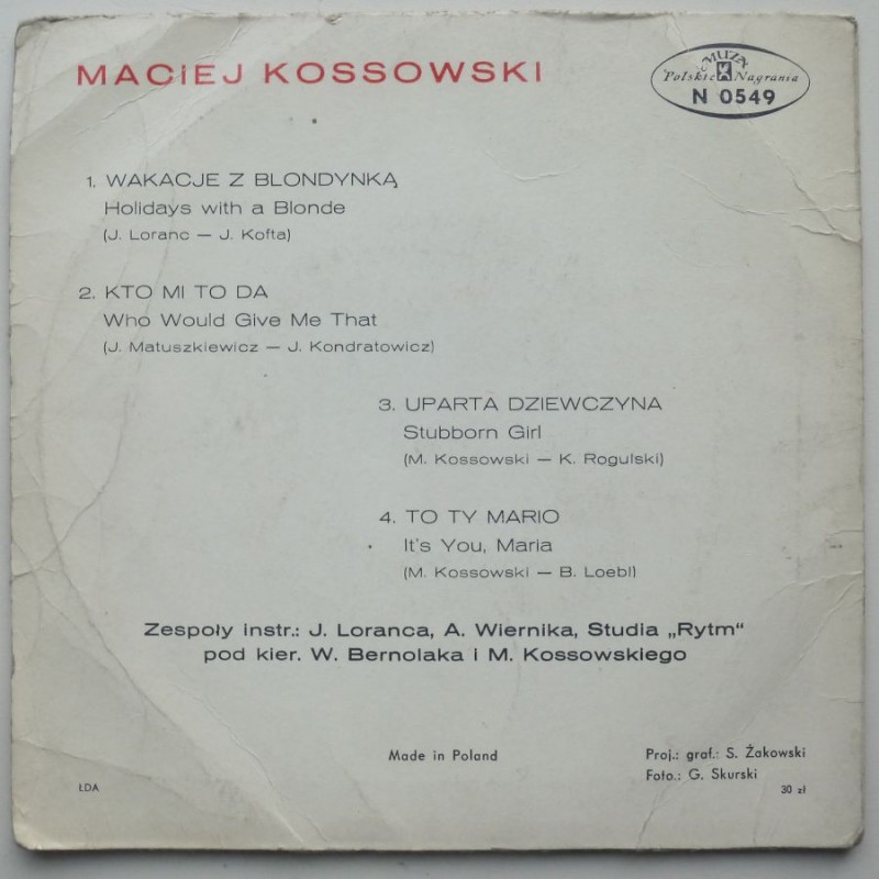 Kossowski Maciej - Wakacje z bladynką