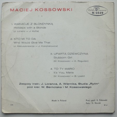 Kossowski Maciej - Wakacje z bladynką