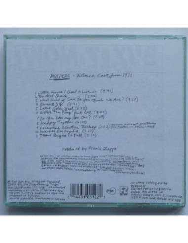 Frank Zappa / The Mothers - Filmore East – June...