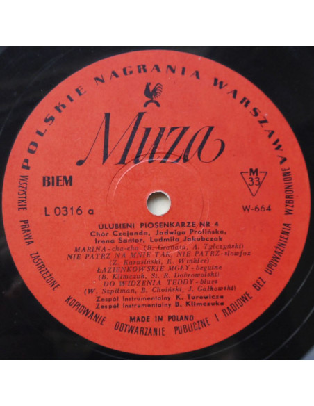 Składanka - Ulubieni piosenkarze nr. 4 (10”)