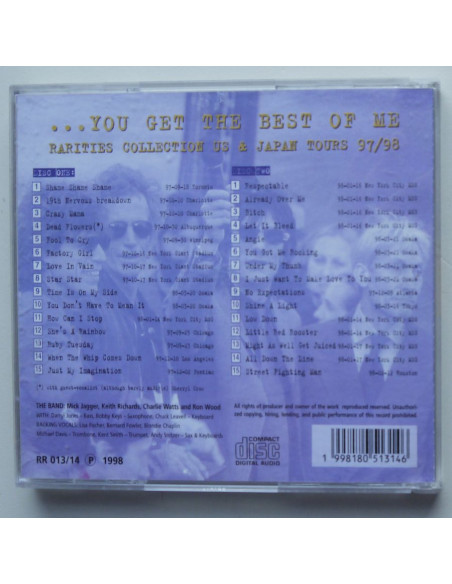 Rolling Stones, The - ...You Get The Best Of Me (Rarities Collection US & Japan Tours 97/98)