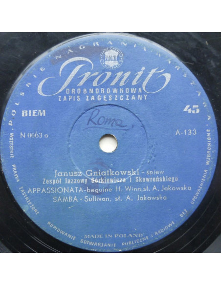 Gniatkowski Janusz, Czarska Lidia, Ork. Taneczna W. Kazaneckiego - Appassionata, Samba / Tak czy nie