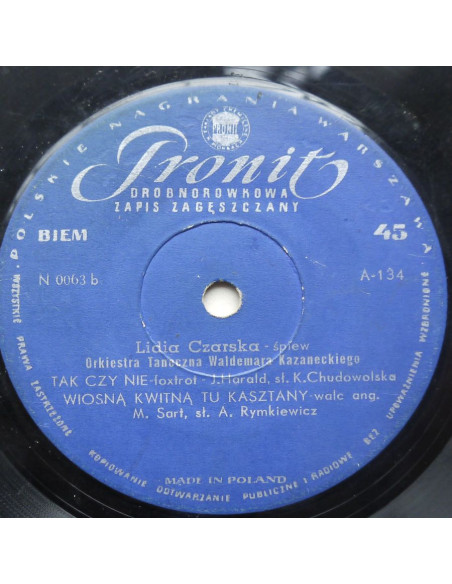 Gniatkowski Janusz, Czarska Lidia, Ork. Taneczna W. Kazaneckiego - Appassionata, Samba / Tak czy nie