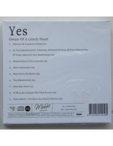 Yes - Owner Of A Lonely Heart