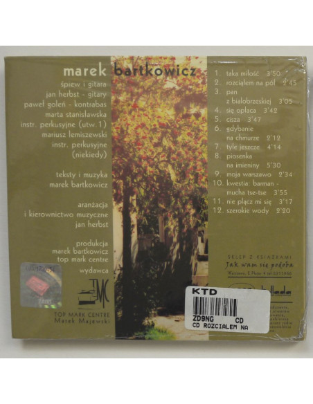 Bartkowicz Marek - Rozciąłem na pół