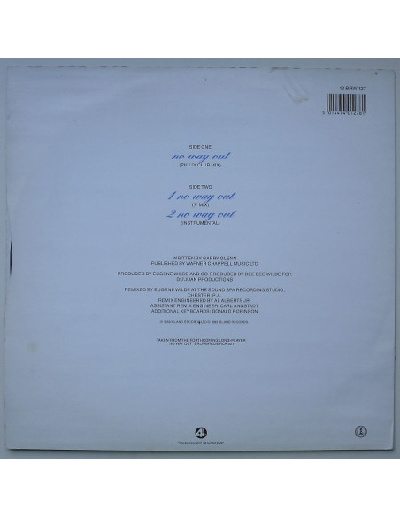 Dee Dee Wilde - No Way Out (12’’)