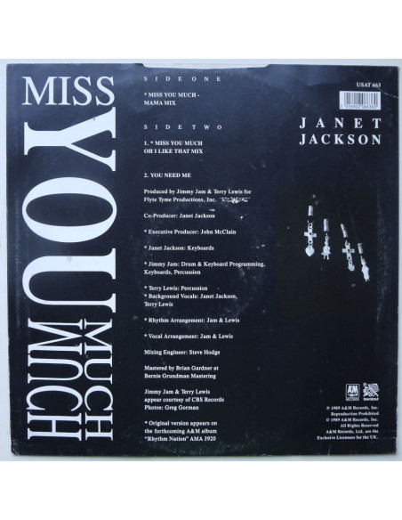 Janet Jackson - Miss Yoy Much Much (12’’)