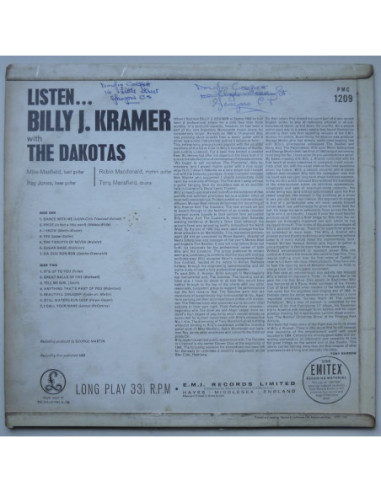 Billy J. Kramer With The Dakotas - Listen...