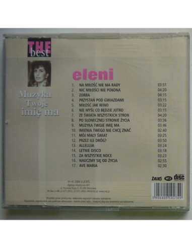 Eleni - Muzyka Twoje imię ma – The Best