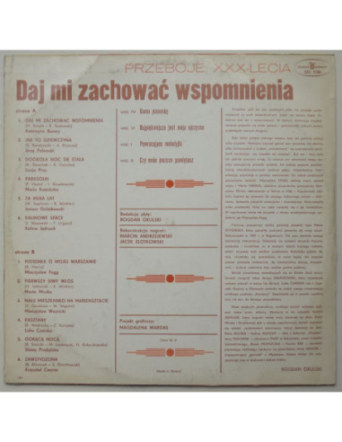 Składanka - Przeboje XXX lecia – Daj mi...
