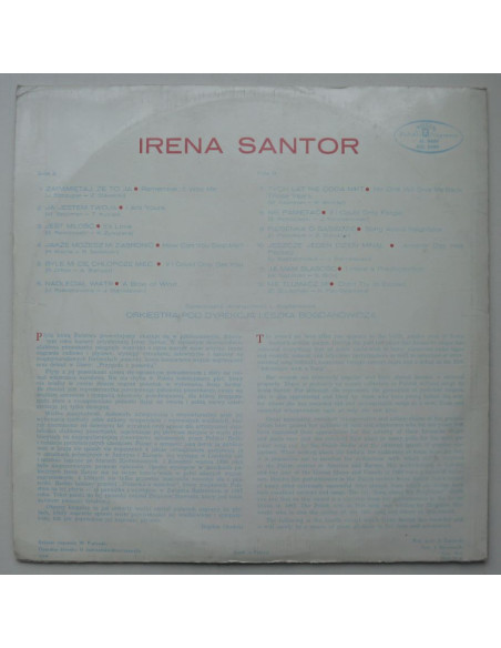 Santor Irena - Zapamiętaj że to ja