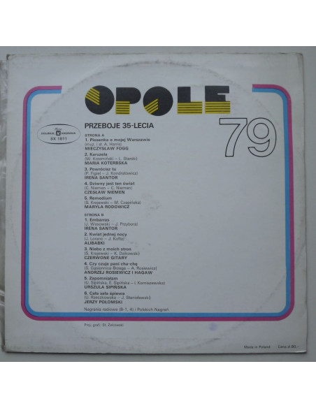 Składanka - Opole '79 – Przeboje 35-lecia