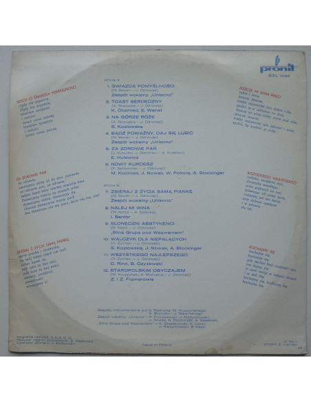 Składanka - Zdrowia, szczęścia, pomyślności