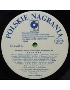 Składanka - Kołobrzeg '85 – Premiery