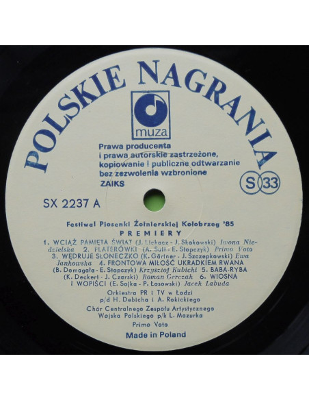 Składanka - Kołobrzeg '85 – Premiery