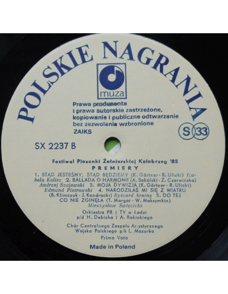 Składanka - Kołobrzeg '85 – Premiery