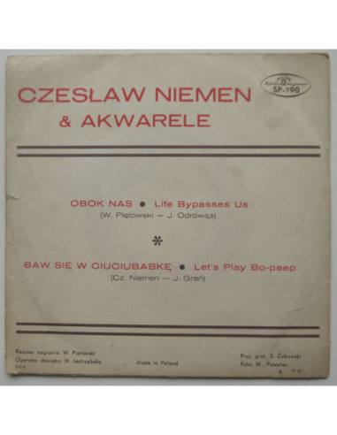 Niemen i Akwarele - Baw się w ciuciubabkę/Obok nas