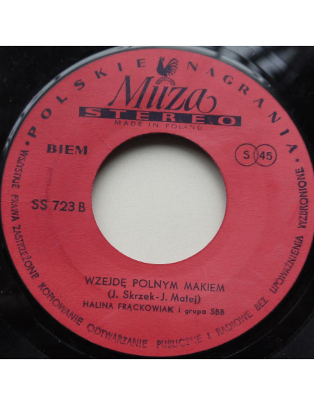 Frąckowiak Halina i SBB - Wzejdę polnym makiem / Jesteś spóźnionym deszczem