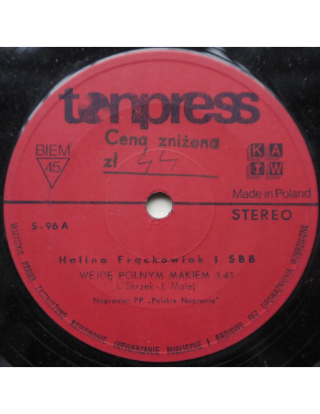 Frąckowiak Halina i SBB - Wzejdę polnym makiem / Jesteś spóźnionym deszczem
