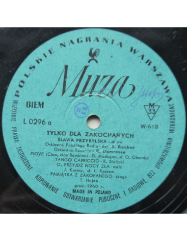 Przybylska Sława - Tylko dla zakochanych (10”)