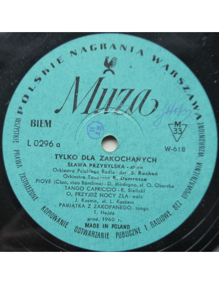 Przybylska Sława - Tylko dla zakochanych (10”)