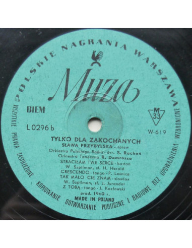 Przybylska Sława - Tylko dla zakochanych (10”)
