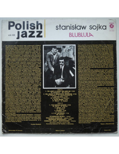 Sojka Stanisław - Blublula (polish jazz vol.63)
