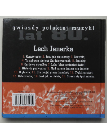 Janerka Lech - Gwiazdy polskiej muzyki lat 80tych