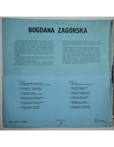 Zagórska Bogdana - Jeszcze nic nie wiesz o mnie