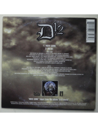 D12 - How Come (CDS)