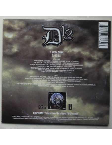 D12 - How Come (CDS)