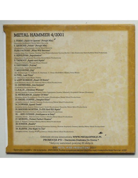 Składanka - Metal Hammer 4/2001